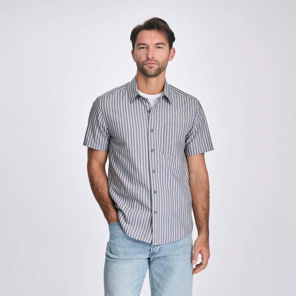 Men's Short-Sleeve Pack It 3.0 Seersucker Shirt Original Garansi Resmi