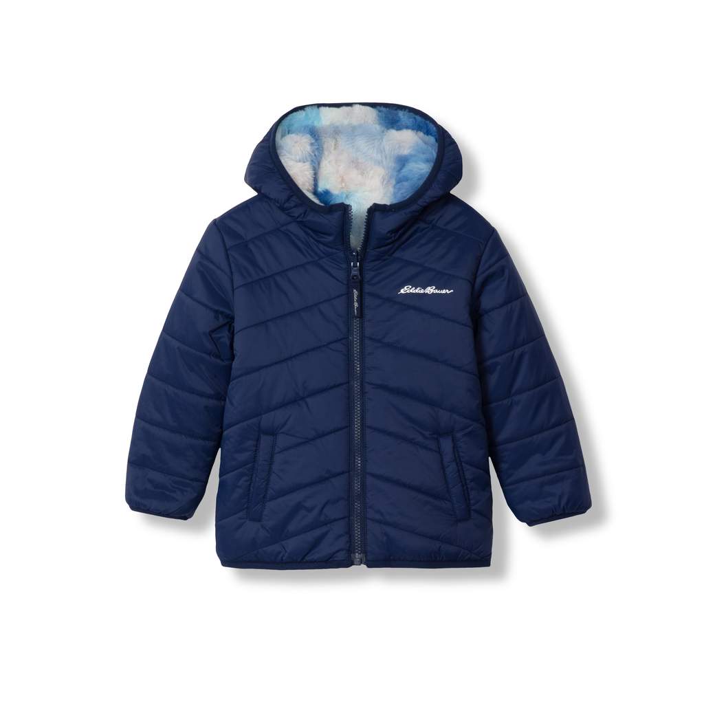 Toddler Girls Deer Harbor Reversible Hooded Jacket Original Garansi Resmi
