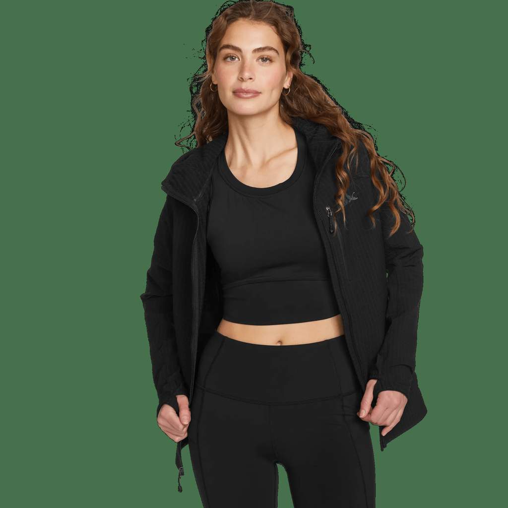 Women's Sandstone Backbone Grid Shell Hoodie Original Garansi Resmi